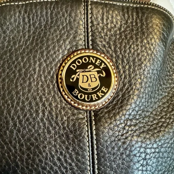 Dooney & Bourke Black Textured Pebbled Leather Bag - Picture 2 of 7